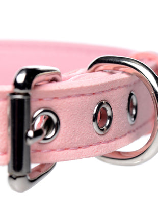 Sugar Kitty Cat Bell Collar - Pink/silver