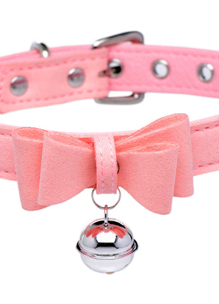 Sugar Kitty Cat Bell Collar - Pink/silver