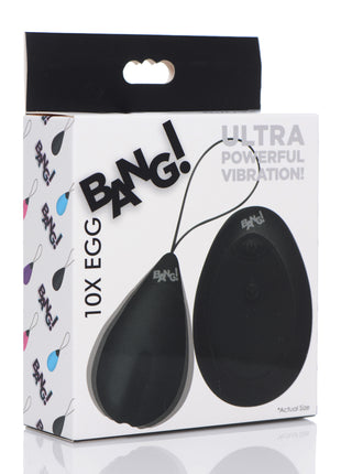 10x Silicone Vibrating Egg - Black