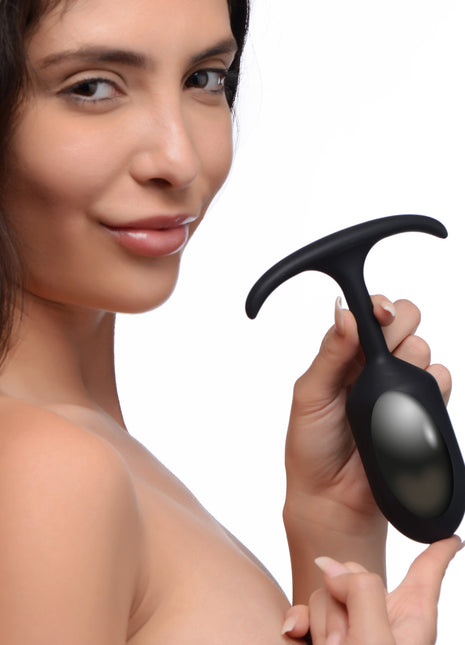 Premium Silicone Weighted Anal Plug - Large