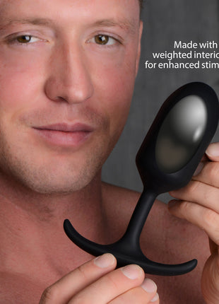 Premium Silicone Weighted Anal Plug - Large