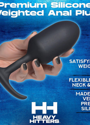 Premium Silicone Weighted Anal Plug - Large