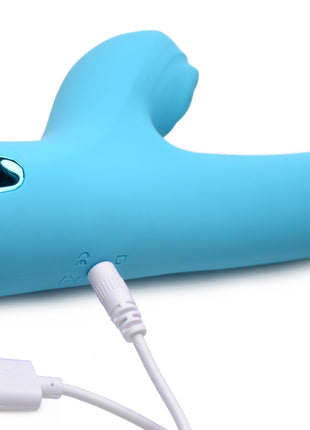 5 Star 13x Silicone Pulsing And Vibrating Rabbit - Teal