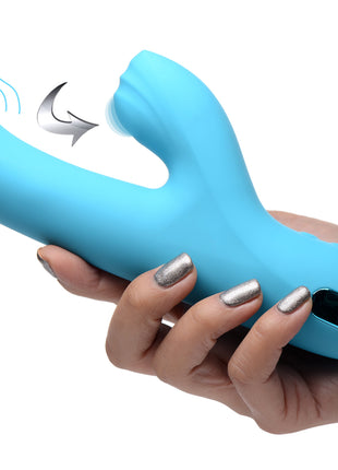 5 Star 13x Silicone Pulsing And Vibrating Rabbit - Teal
