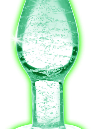 Glow-in-the-dark Glass Anal Plug - Small