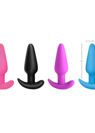 Remote Control 21x Vibrating Silicone Butt Plug - Blue