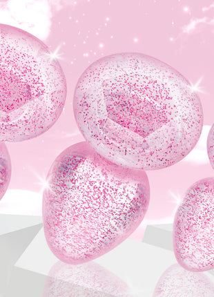 Glitter Gem Anal Plug Set - Pink