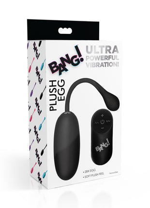Remote Control 28x Silicone Plush Egg - Black