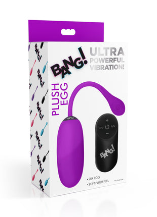 Remote Control 28x Silicone Plush Egg - Purple