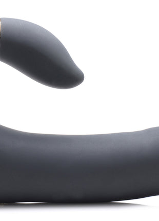 10x Pleasure Pose Come Hither Silicone Vibrator With Poseable Clit Stimulator
