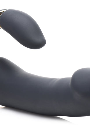 10x Pleasure Pose Come Hither Silicone Vibrator With Poseable Clit Stimulator