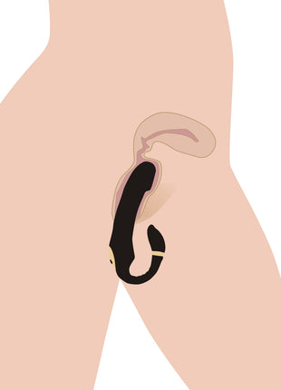 10x Pleasure Pose Come Hither Silicone Vibrator With Poseable Clit Stimulator