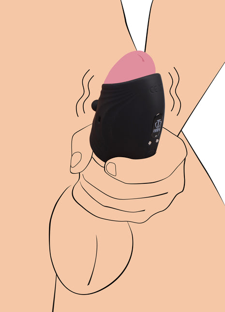 10x Pleasure Stroke Vibrating Silicone Penis Sleeve