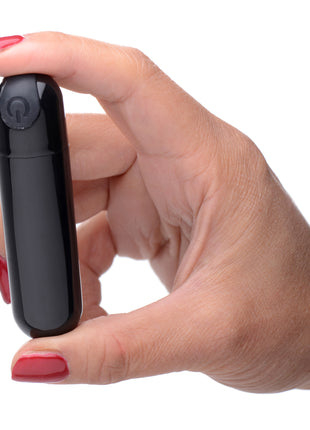 10x Rechargeable Vibrating Metallic Bullet - Black