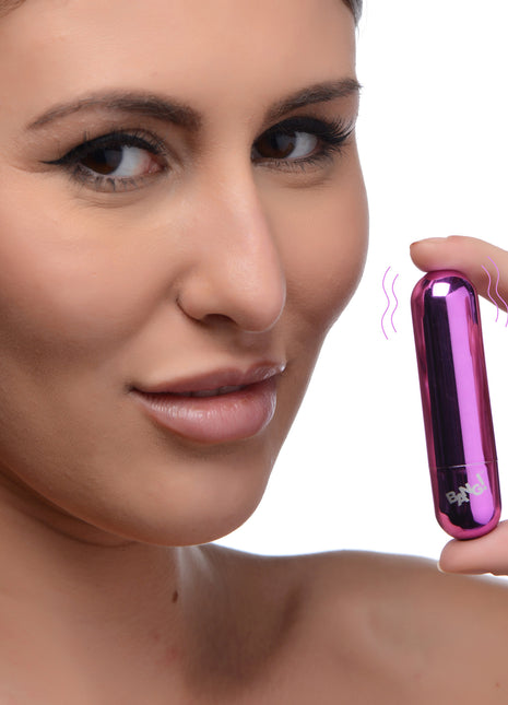 10x Rechargeable Vibrating Metallic Bullet - Purple