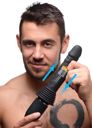 10x Silicone Vibrating And Thrusting Dildo