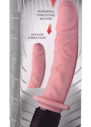 Power Pounder Vibrating And Thrusting Silicone Dildo - Light