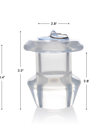 Ass Bung Clear Hollow Anal Dilator With Plug - Large