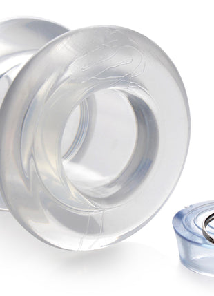 Ass Bung Clear Hollow Anal Dilator With Plug - Large