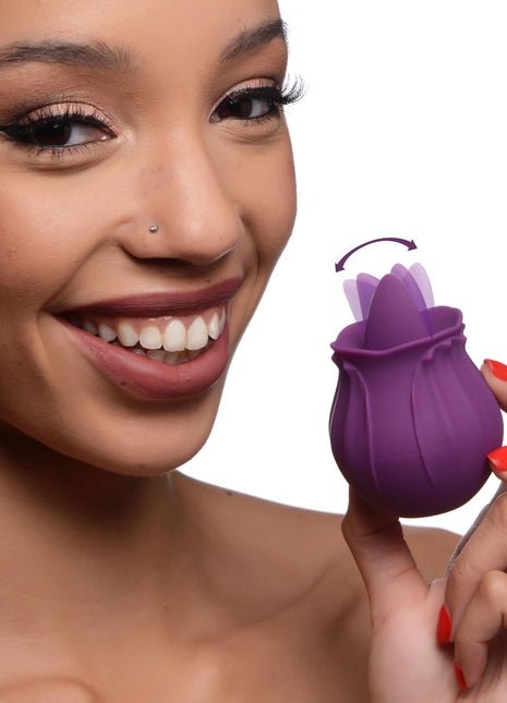 Bloomgasm Wild Violet 10x Silicone Clit Licking Stimulator - Purple