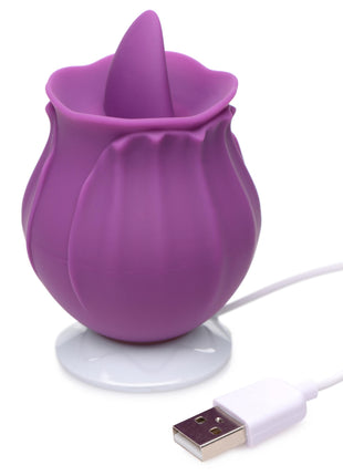 Bloomgasm Wild Violet 10x Silicone Clit Licking Stimulator - Purple