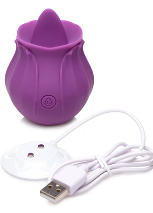 Bloomgasm Wild Violet 10x Silicone Clit Licking Stimulator - Purple
