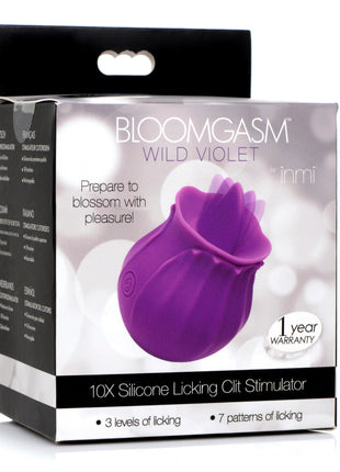 Bloomgasm Wild Violet 10x Silicone Clit Licking Stimulator - Purple