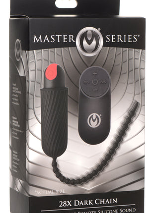 7x Dark Chain Rechargeable Silicone Sound With Remote