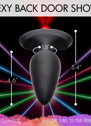28x Laser Fuck Me Silicone Anal Plug With Remote Control - Large