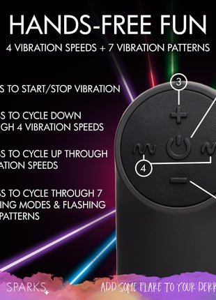 28x Laser Fuck Me Silicone Anal Plug With Remote Control - Medium