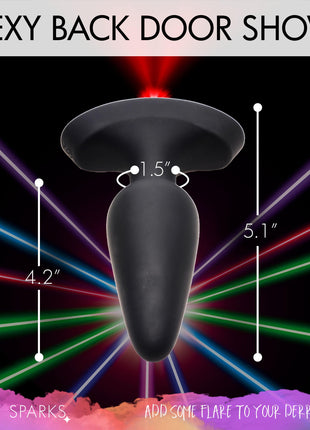 28x Laser Fuck Me Silicone Anal Plug With Remote Control - Medium