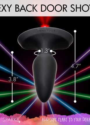 28x Laser Fuck Me Silicone Anal Plug With Remote Control - Small