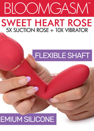 Bloomgasm Sweet Heart Rose Clit Suction Vibrator