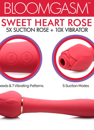 Bloomgasm Sweet Heart Rose Clit Suction Vibrator