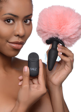 Vibrating Silicone Anal Plug With 3 Interchangeable Tails