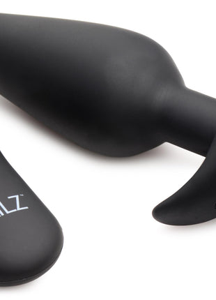 Interchangeable 10x Vibrating Silicone Anal Plug With Remote - Large
