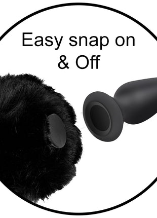 Interchangeable Bunny Tail - Black