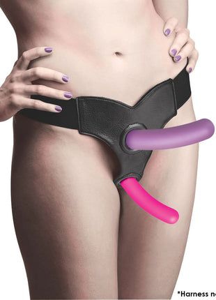 Triple Peg 28x Vibrating Silicone Dildo Set With Remote Control