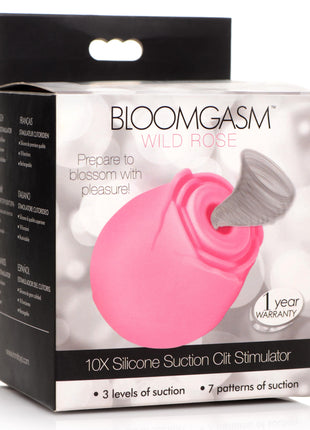 Bloomgasm Wild Rose 10x Suction Clit Stimulator - Pink