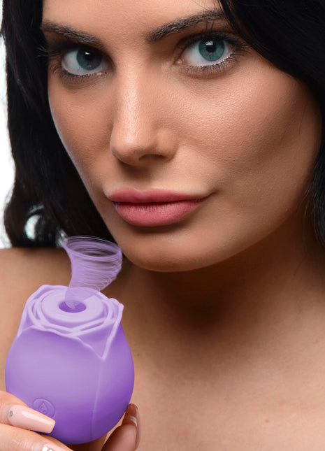 Bloomgasm Wild Rose 10x Suction Clit Stimulator - Purple