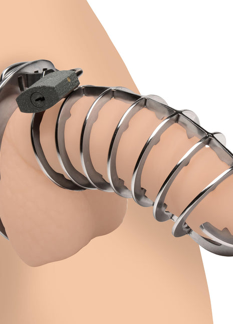 Stainless Steel Spiked Chastity Cage