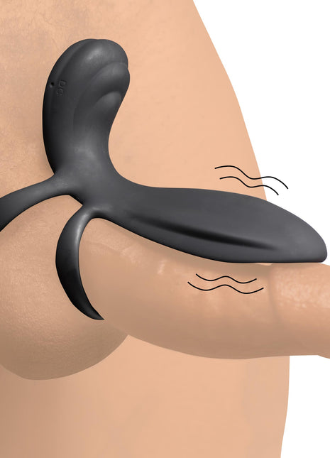 10x Silicone Vibrating Girth Enhancer With Remote Control