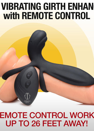 10x Silicone Vibrating Girth Enhancer With Remote Control