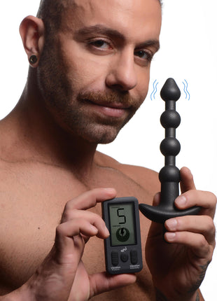 25x Vibrating Silicone Anal Beads With Remote Control