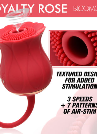 Royalty Rose Textured Suction Clit Stimulator