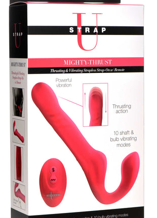 30x Thrusting And Vibrating Strapless Strap-on With Remote Control
