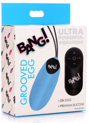 28x Grooved Silicone Vibrating Egg With Remote Control