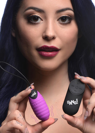 28x Ribbed Silicone Vibrating Egg With Remote Control