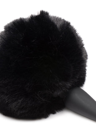 Small Anal Plug With Interchangeable Bunny Tail - Black