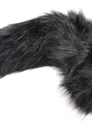 Small Anal Plug With Interchangeable Fox Tail - Black